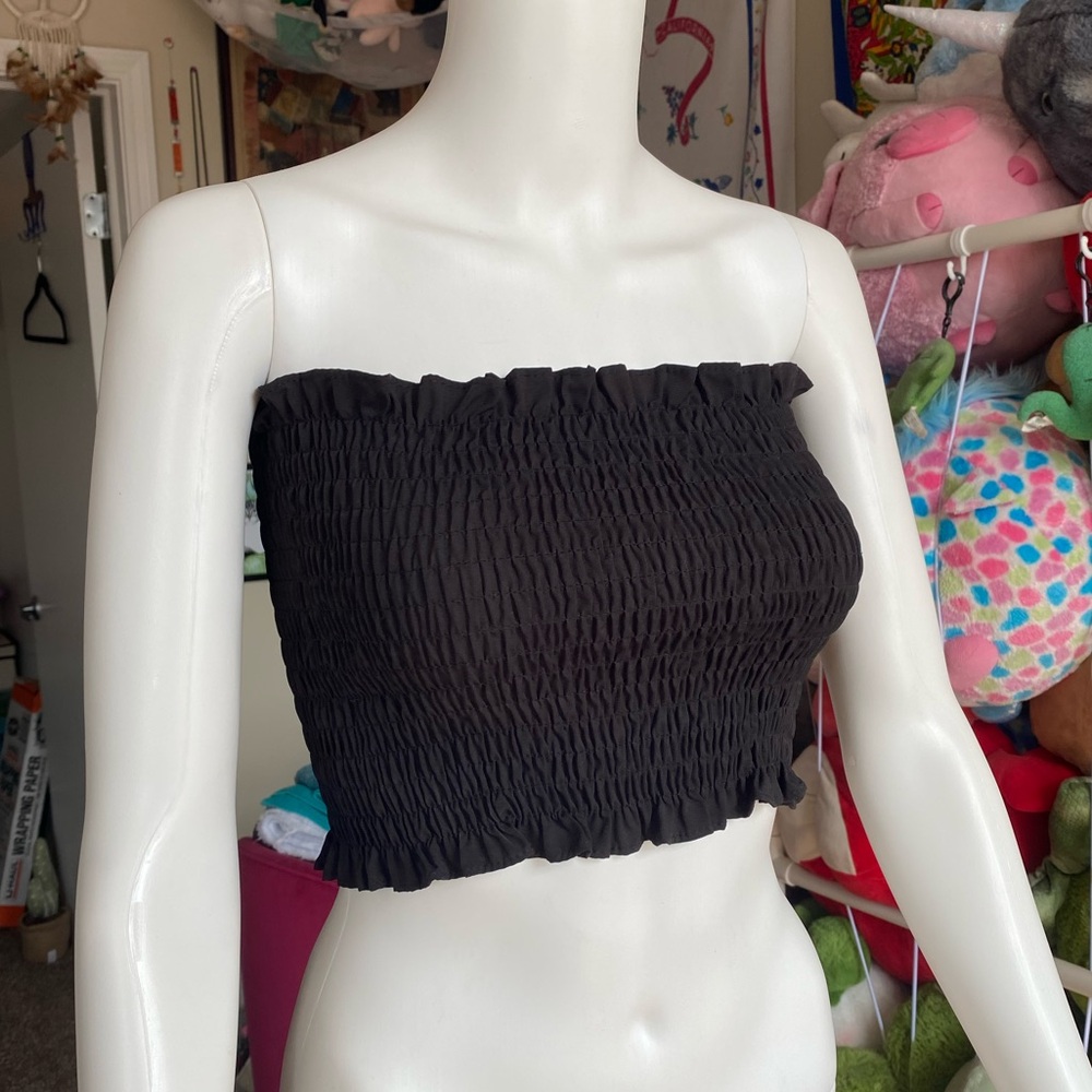 Black strapless tube top size medium